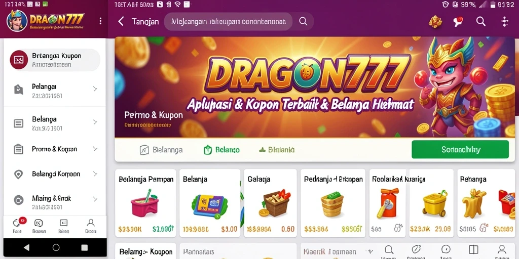 Tampilan antarmuka DRAGON777 yang sederhana dan menarik.