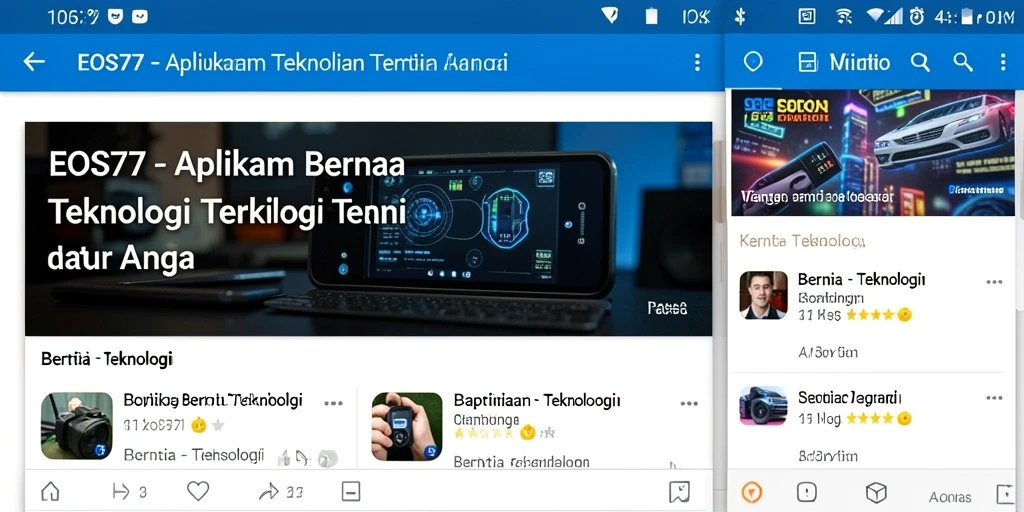 Antarmuka modern dan intuitif dari aplikasi EOS77.
