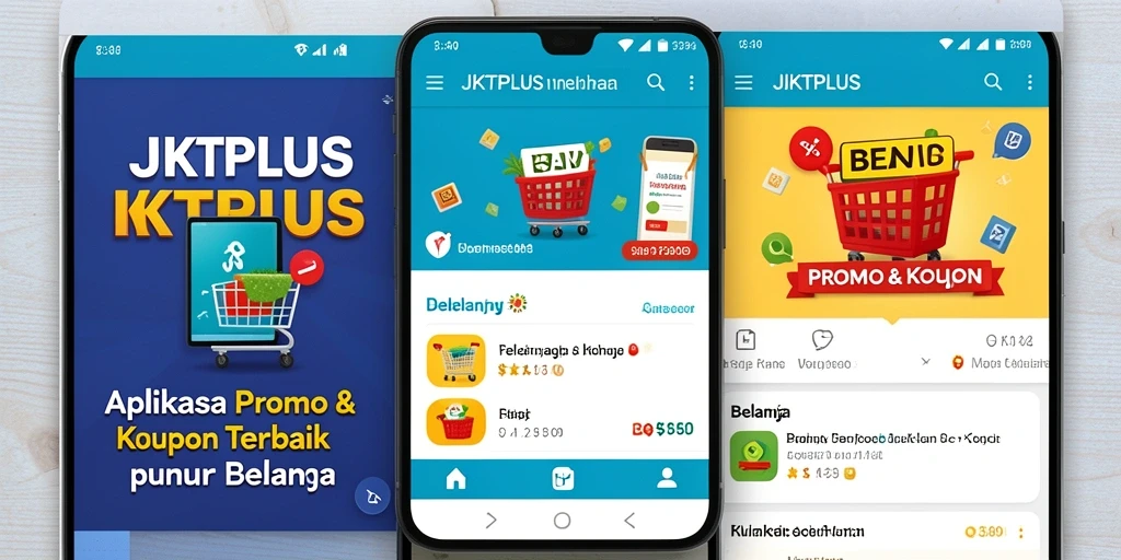 Antarmuka JKTPLUS menunjukkan daftar kupon dan promo terkini.