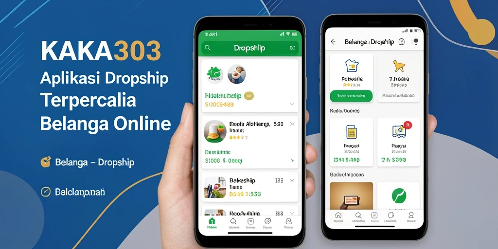Tampilan antarmuka aplikasi KAKA303 yang memudahkan transaksi Dropship.