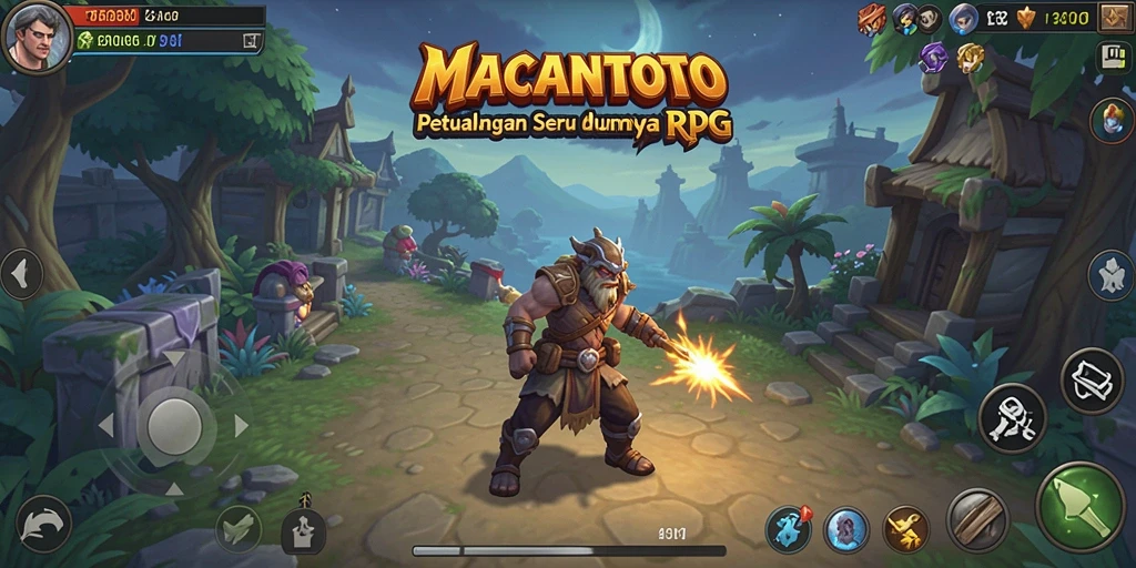 Tampilan antarmuka RPG yang menawan dan intuitif.