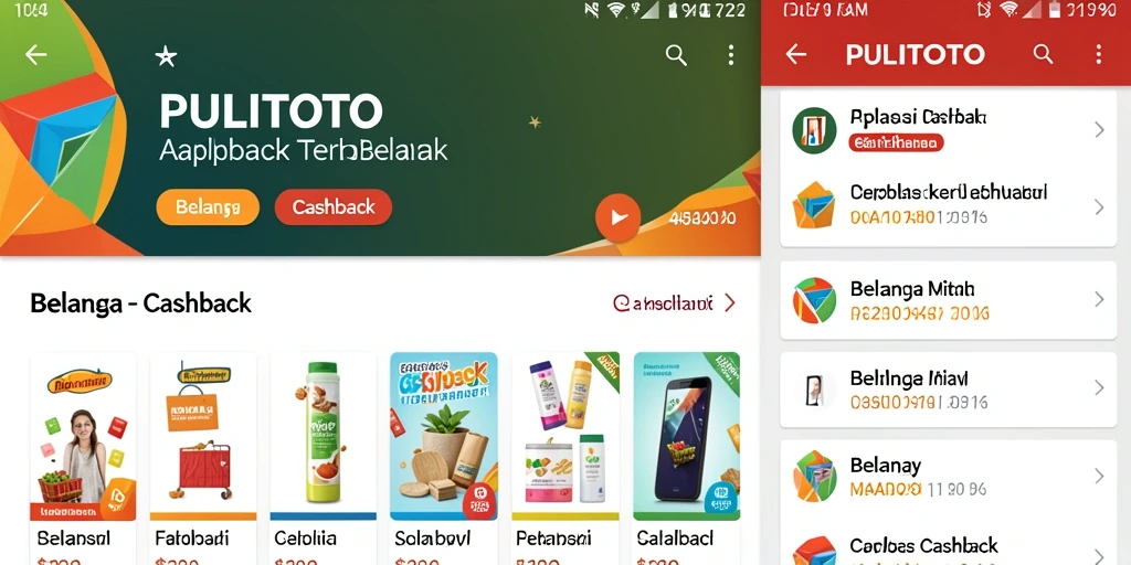 Tampilan antarmuka utama PULITOTO dengan fitur Cashback yang menarik.