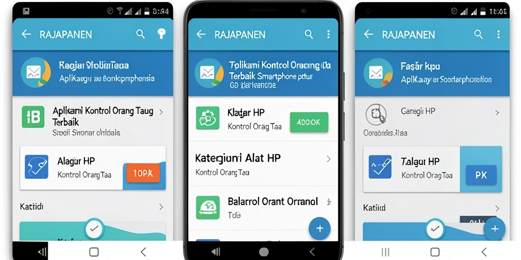 Tampilan antarmuka aplikasi Kontrol Orang Tua RAJAPANEN yang intuitif.