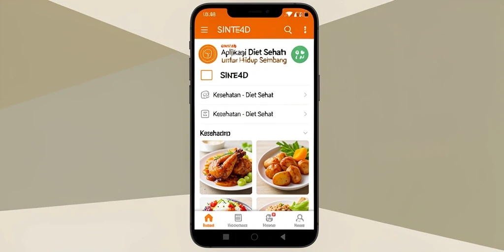 Antarmuka SINTE4D yang memudahkan pengaturan diet sehat.