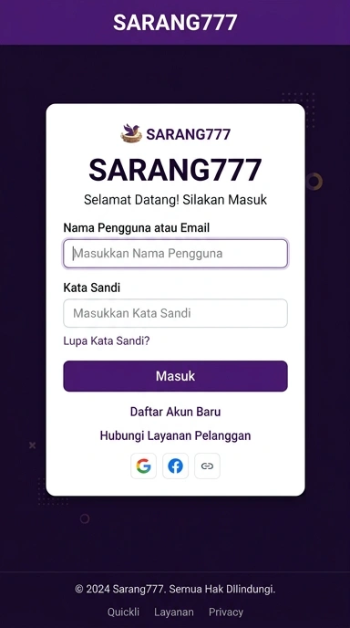 Masuk Akun sarang777 untuk Pengguna Android